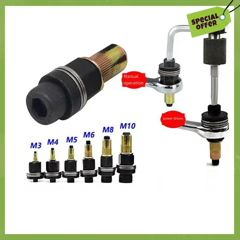 Delicate Texture-Rivet Nut Tool Drill Adapter M3/M4/M5/M6/M8/M10 Simple Installation Manual Riveter Metal License Plate