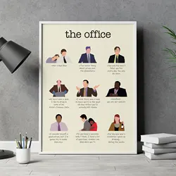 Classic TV series The Office Poster Michael Scott Dwight Schrute Motivational Quotes Canvas Painting Wall Pictures Home Decor