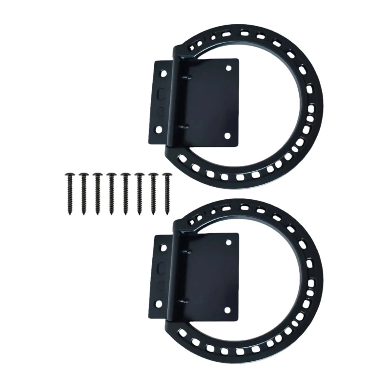 2 قطعة حلقات التعادل المعدنية الصلبة أداة العناية بالخيول حدوة الحصان الصلبان العلاقات أسفل حلقات الربط لاستخدام الفروسية سهلة #2