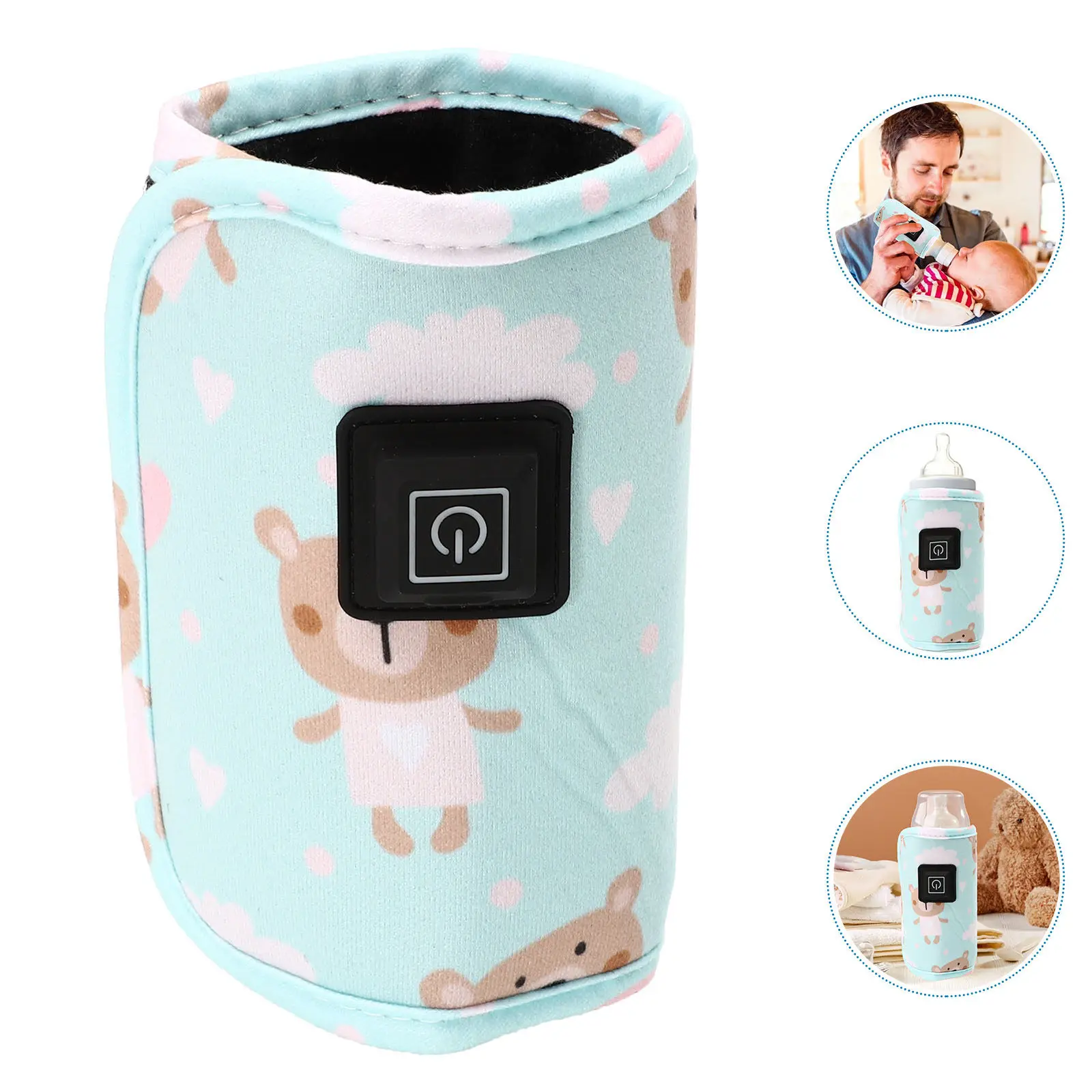 

USB Baby Milk Infant Feeding Heater Bottle Warmer Keeps Milk Bottle Warmer Warm 3 Gears Adjustable Portable Heater