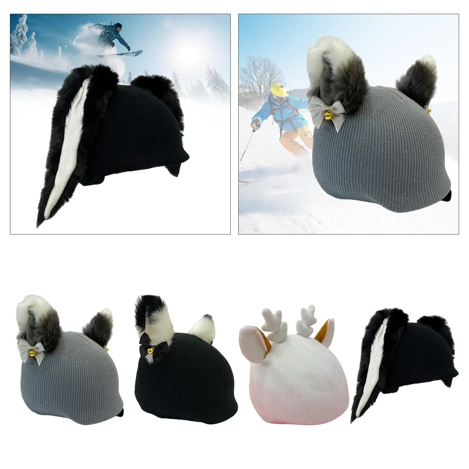 Ski Helmet Cover Skiing Helmet Covers Protective for Women Men Elastic Funny