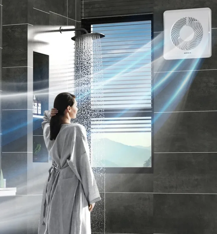 220V AUX Ventilation Fan Powerful Quiet Bathroom Kitchen Exhaust Fan for Home Toilet Z