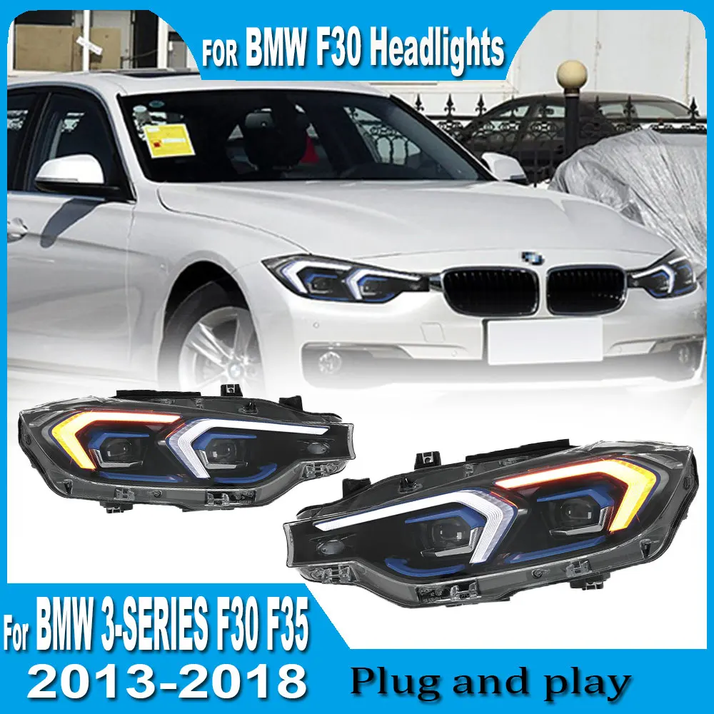 Car Lights For BMW 3 Series F30 Headlight F35 2013 2014-2019 LED Projector Front Lamps DRL Dynamic Turn Signals Car Accessories