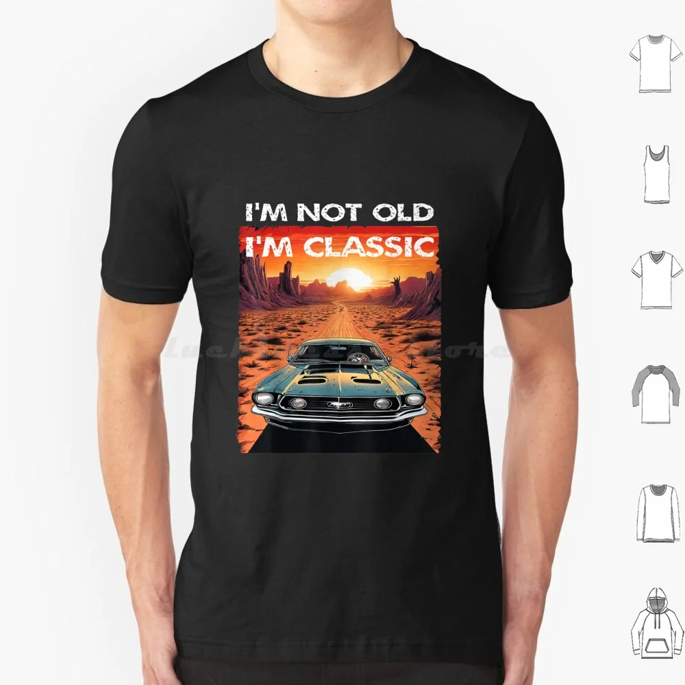 No soy viejo, soy clásico divertido coche vehículo indica pistón camiseta tamaño grande 100% algodón no viejo clásico divertido coche vehículo viñado