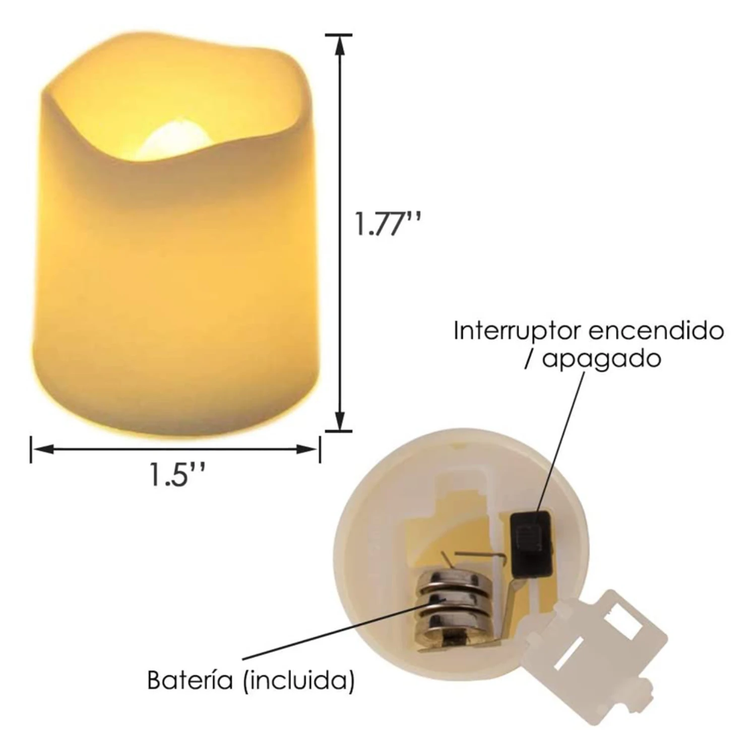 Ensemble de 24 lampes chauffe-plat LED sans flamme pour la décoration d'Halloween et de Noël, confortables, chaudes et festives, neuves, ci-après les