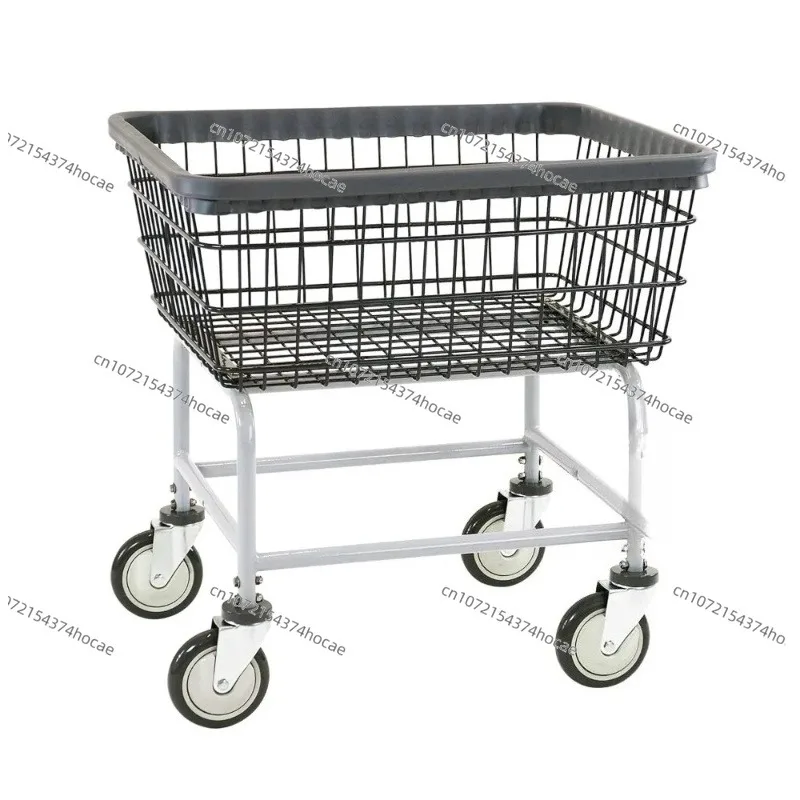 Heavy Duty Wire Laundry Cart | 2.5 Bushel | Steel Frame with Rust Coating