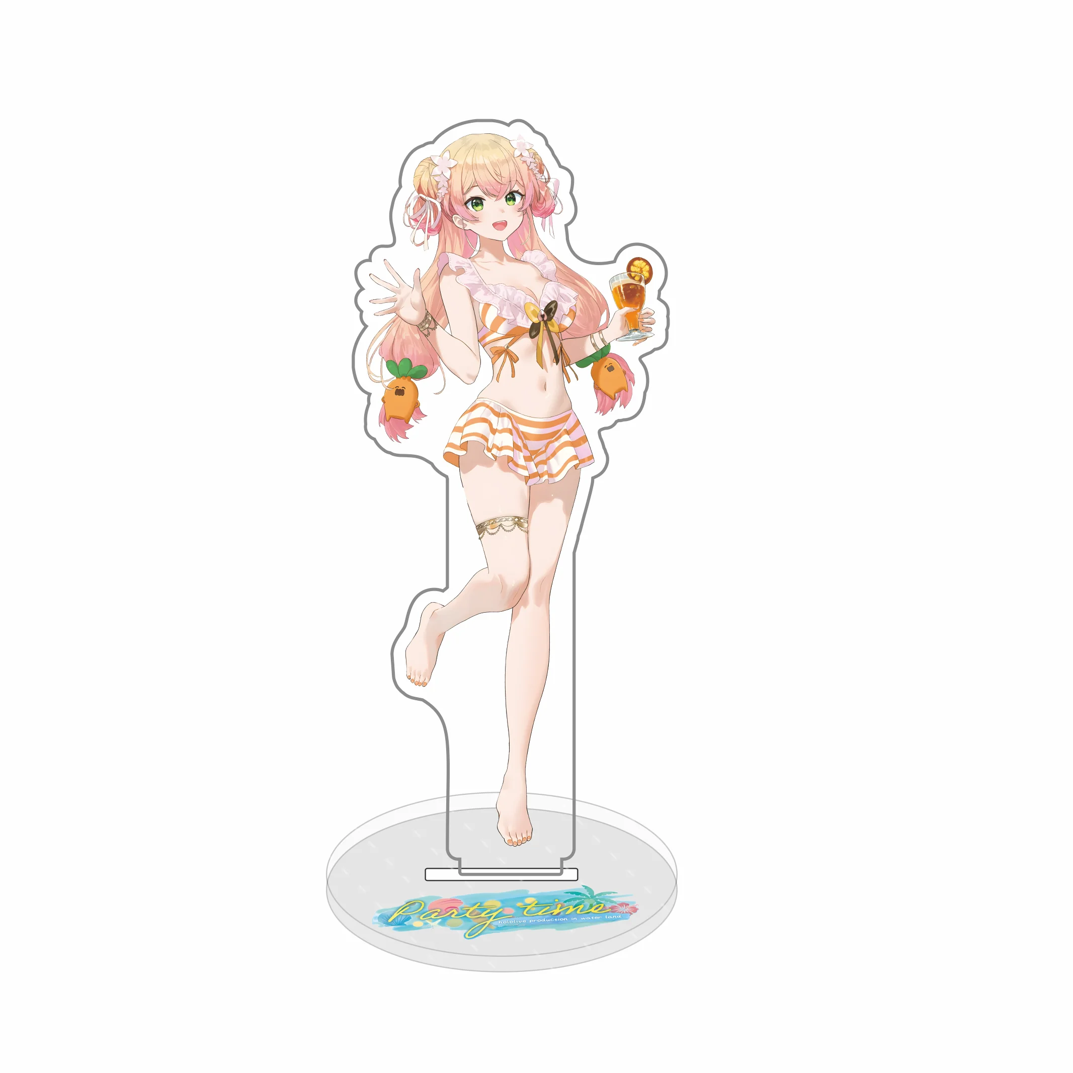 Hololive Vtuber Swimsuit Party Time Figures Cosplay Acrylic Stands Model Mococo Kobo Ayame Desk Decor Standing Sign Gifts image 4