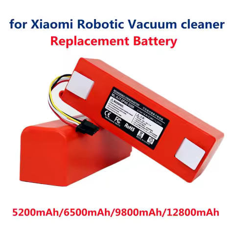 Original Replacement Battery BRR-2P4S-5200D for XIAOMI 1S 1ST Roborock SDJQR01RR Sweeping Mopping Robot Vacuum Cleaner 5200mAh