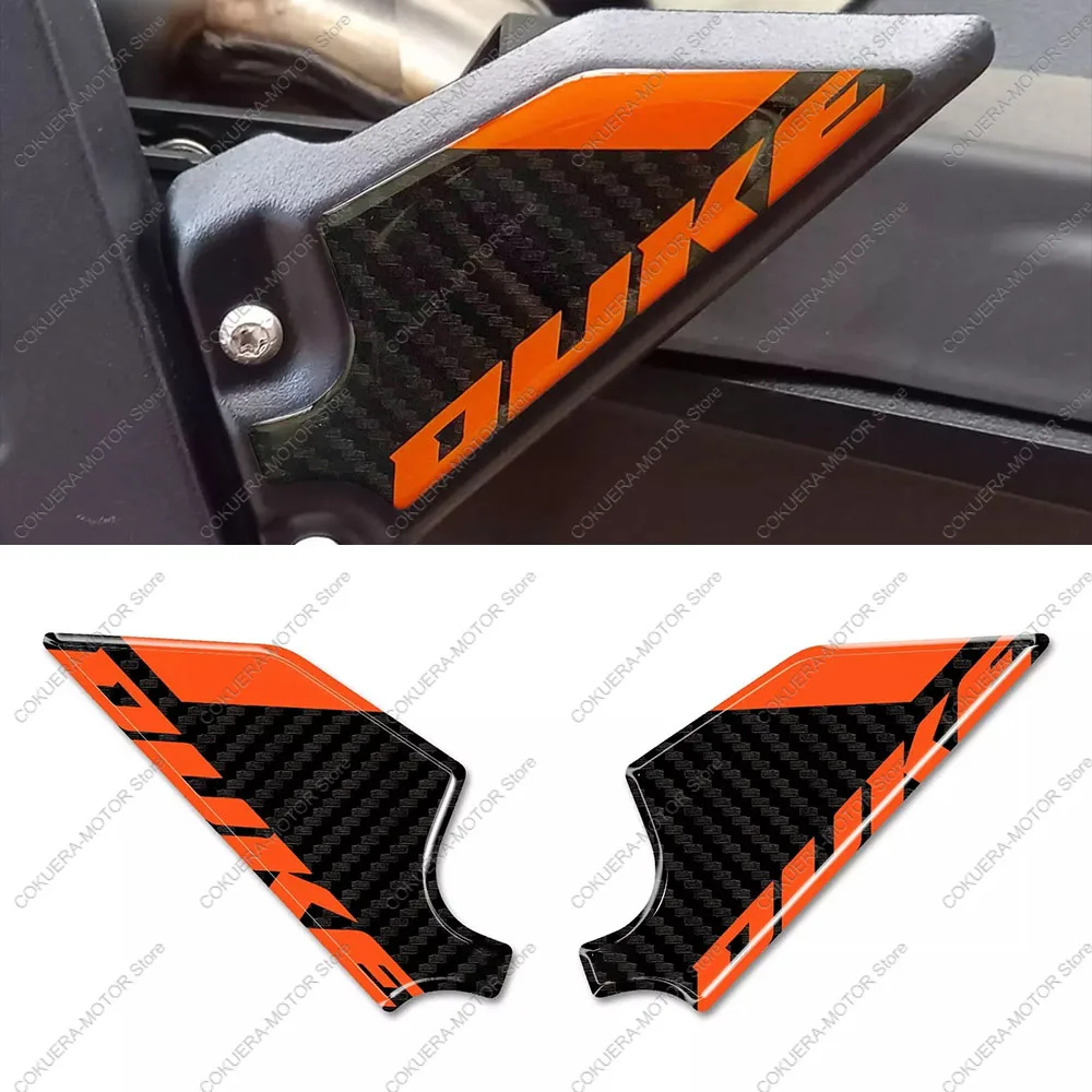 For 990 Duke 2024 2025 Motorcycle 3D Epoxy Resin Protective sticker Pedal Edge Stickers