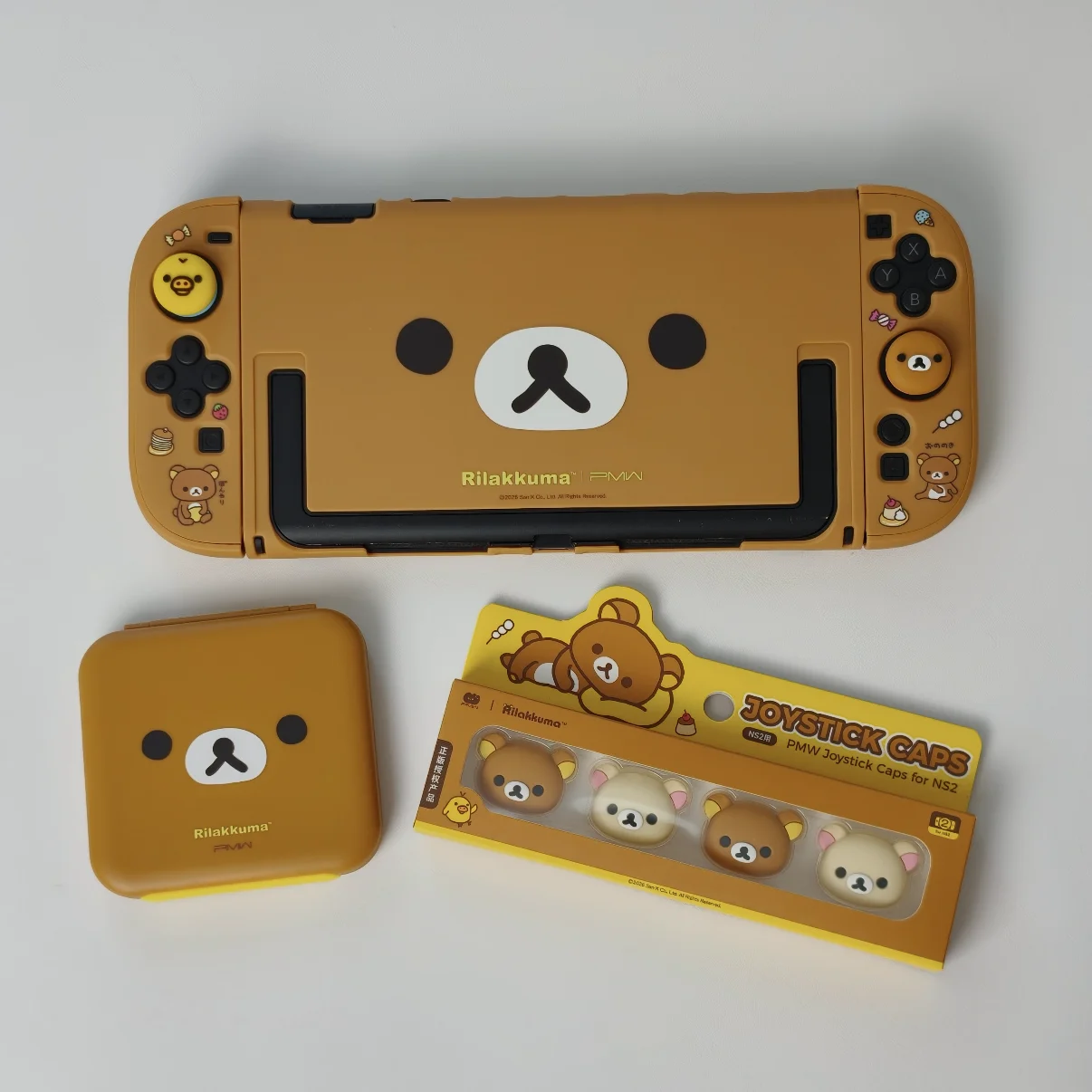 Kawaii Cute Bear Switch Detachable PC Hard Shell Joy-Con Controller Cover Anime Joystick Caps NS2 Storage for Nintendo Switch 2