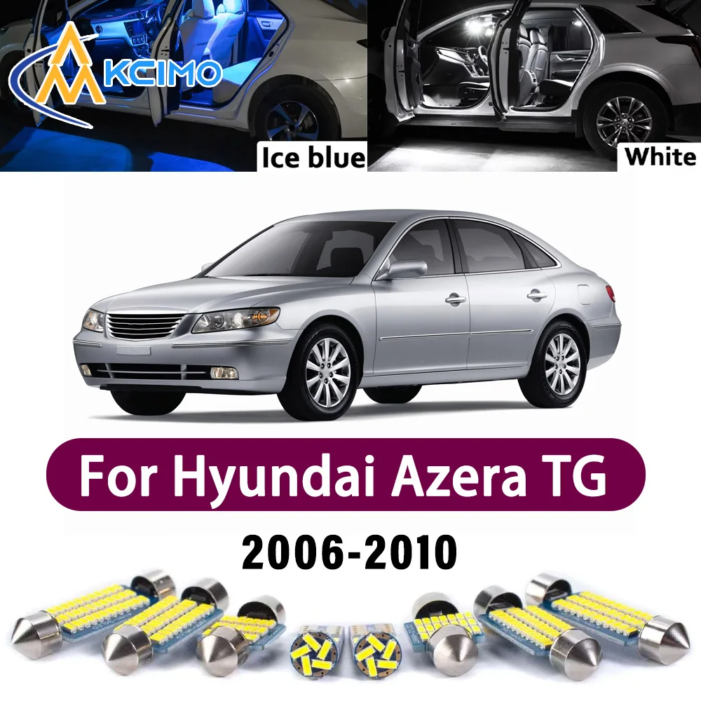 

High Lumen CANBUS Error Free LED Interior Light Kit For Hyundai Azera TG 2006-2010 Map Trunk Reading Dome Lamp Bulbs Set