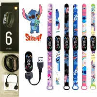 Disney Mickey Stitch Smart Watch Sports Electronic Heart Rate Pressure Blood Pedometer Rechargeable Music Sleep Monitoring Toys