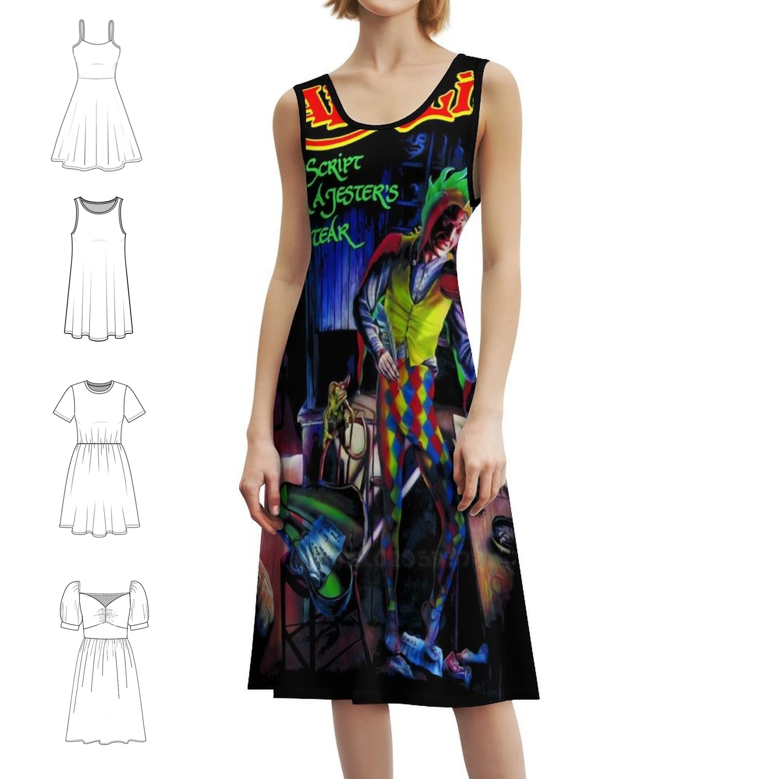 فستان Brithis Rock Marillion Essential للسيدات على طراز الهيب هوب ملابس الشارع بطباعة جرافيك للحفلات والنوادي Brithis Marillion Essential #1