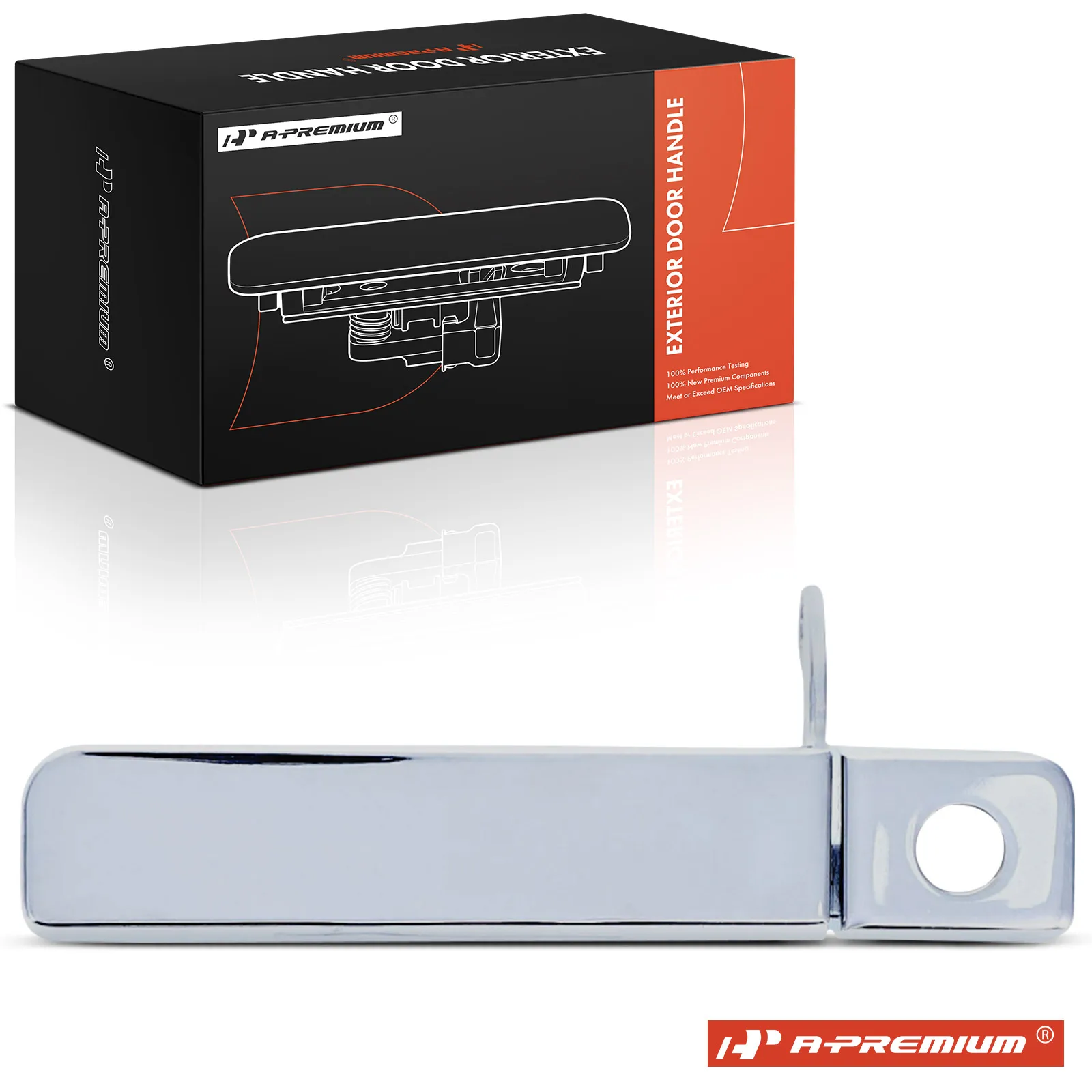 A-Premium Front Driver Side Chrome Exterior Door Handle with Keyhole for Chevrolet Corvette 1984-1996