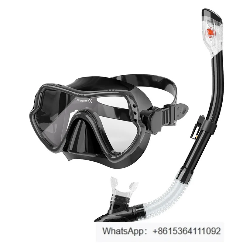 

diving goggles snorkel set men's and women's large frame silicone mask diving mask diving mask snorkeling