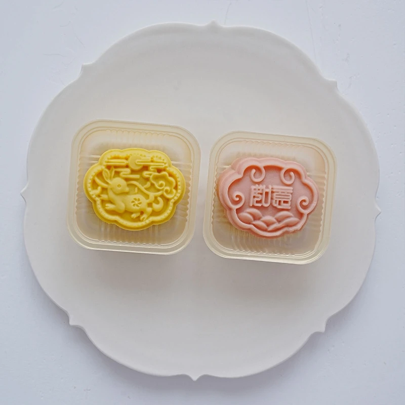 

50g Mooncake Stamps Hand Pressure Gadgets Plastic Material Baking Accessories Drop shipping