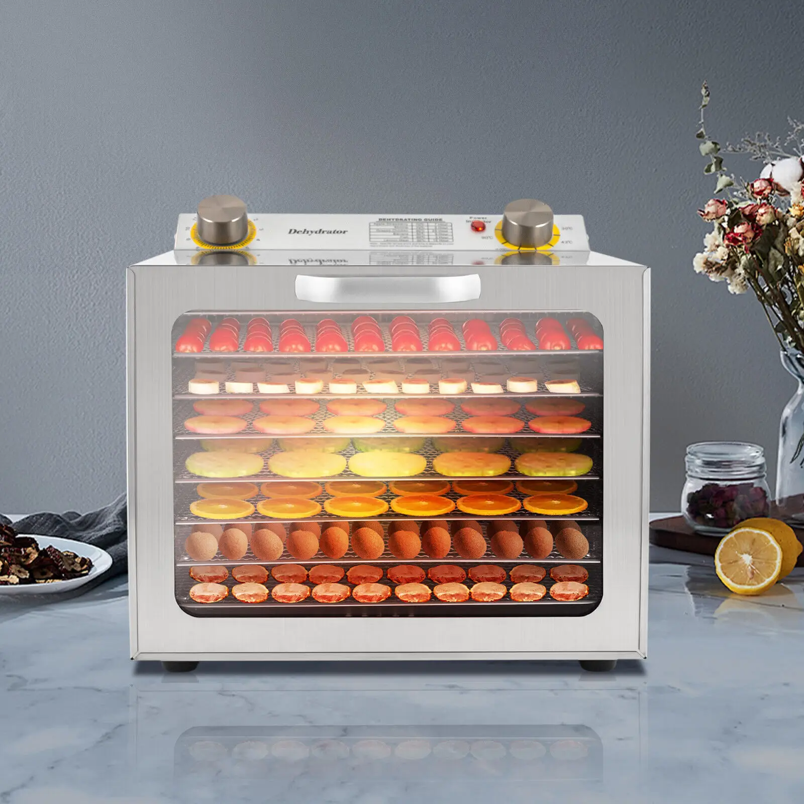 آلة تجفيف الطعام من الفولاذ المقاوم للصدأ، آلة تجفيف الطعام للاستخدام المنزلي