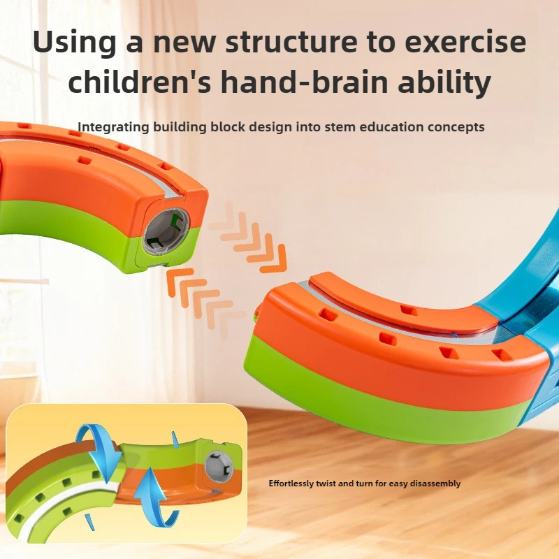 Zabawki dla dzieci: magnetyczna kolejka do samodzielnego montażu, elektroniczny magiczny pociąg na szynach, zabawka edukacyjna dla dzieci, prezent na Boże Narodzenie