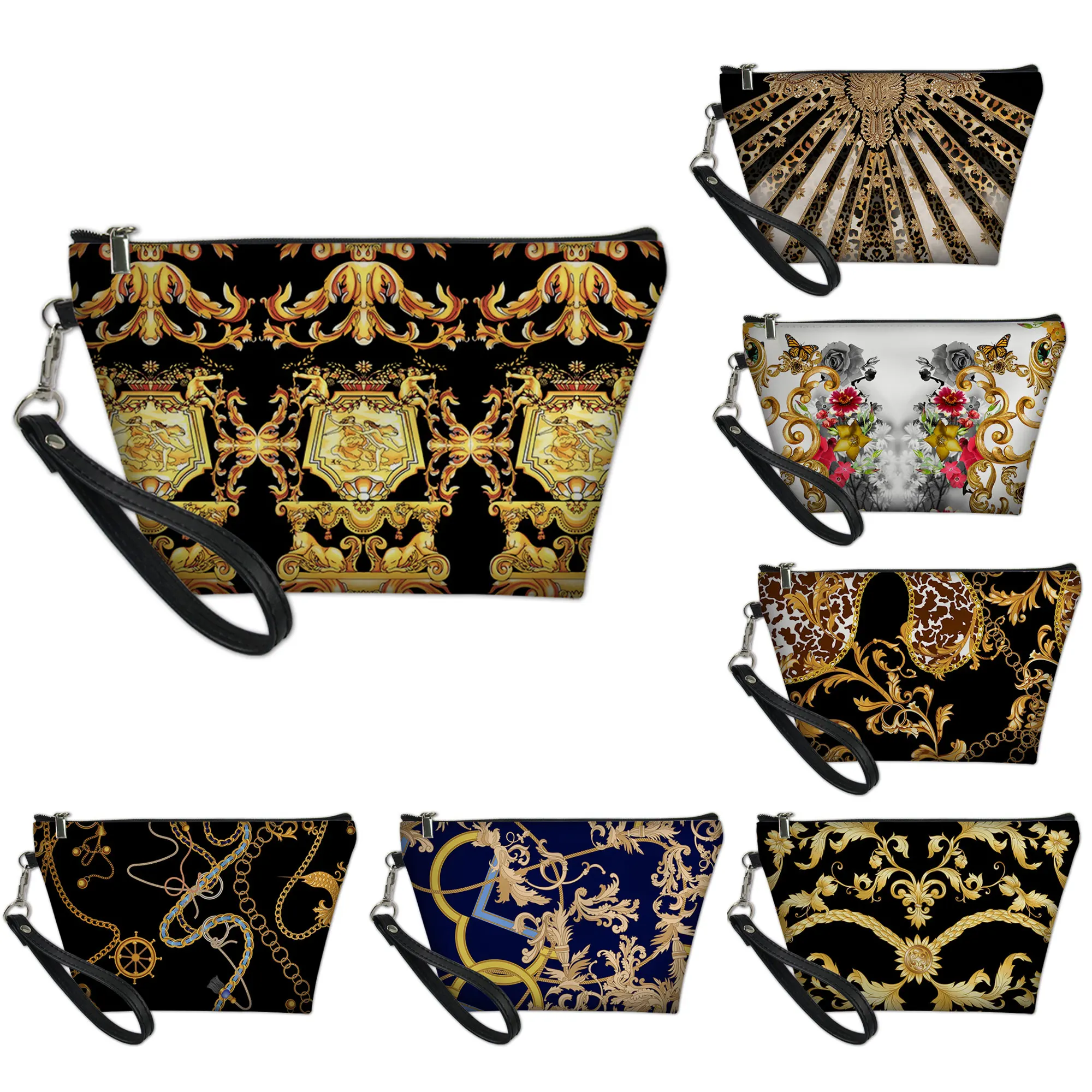 

Noisydesigns 2022 Women Makeup Bags Beauty Box Pouch European and American Floral Luxury Cosmetic Bags Case Girl Dropshipping