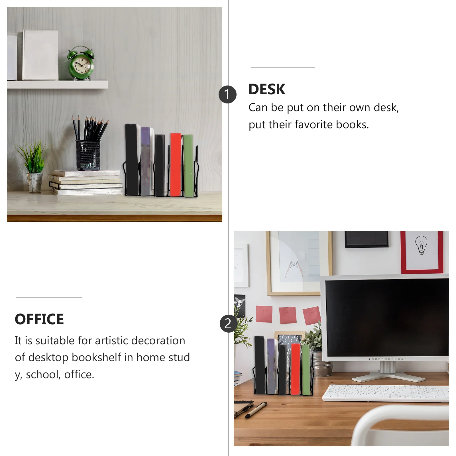 

1Pcs Iron Star Desktop Bookshelf Book Rack for Home Office Book Magazine Storage Organizer Iron Storage Rack Desktop Bookshelf