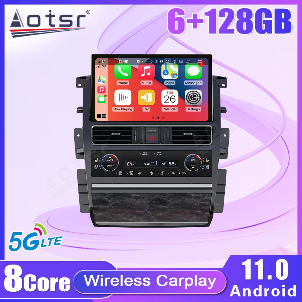 Android 12 Car Multimedia Player 13.3 For NISSAN PATROL Armada Y62 For Infiniti QX80 2010 - 2022 Instrument LCD Dashboard