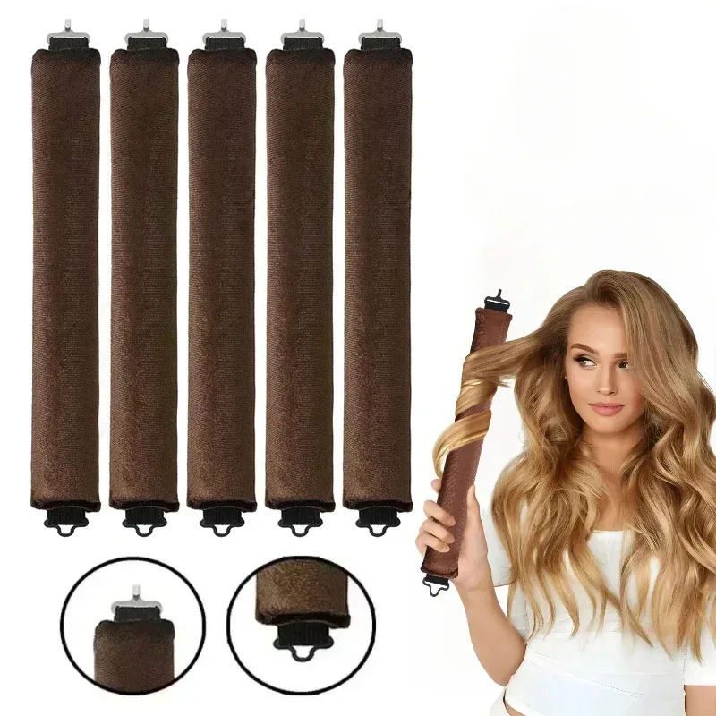 5/10Pcs Heatless Hair Curler No Heat Hair Rollers Curling Rod Headband Soft Sleeping Lazy Curls Flexi Rods Hair Styling Tools