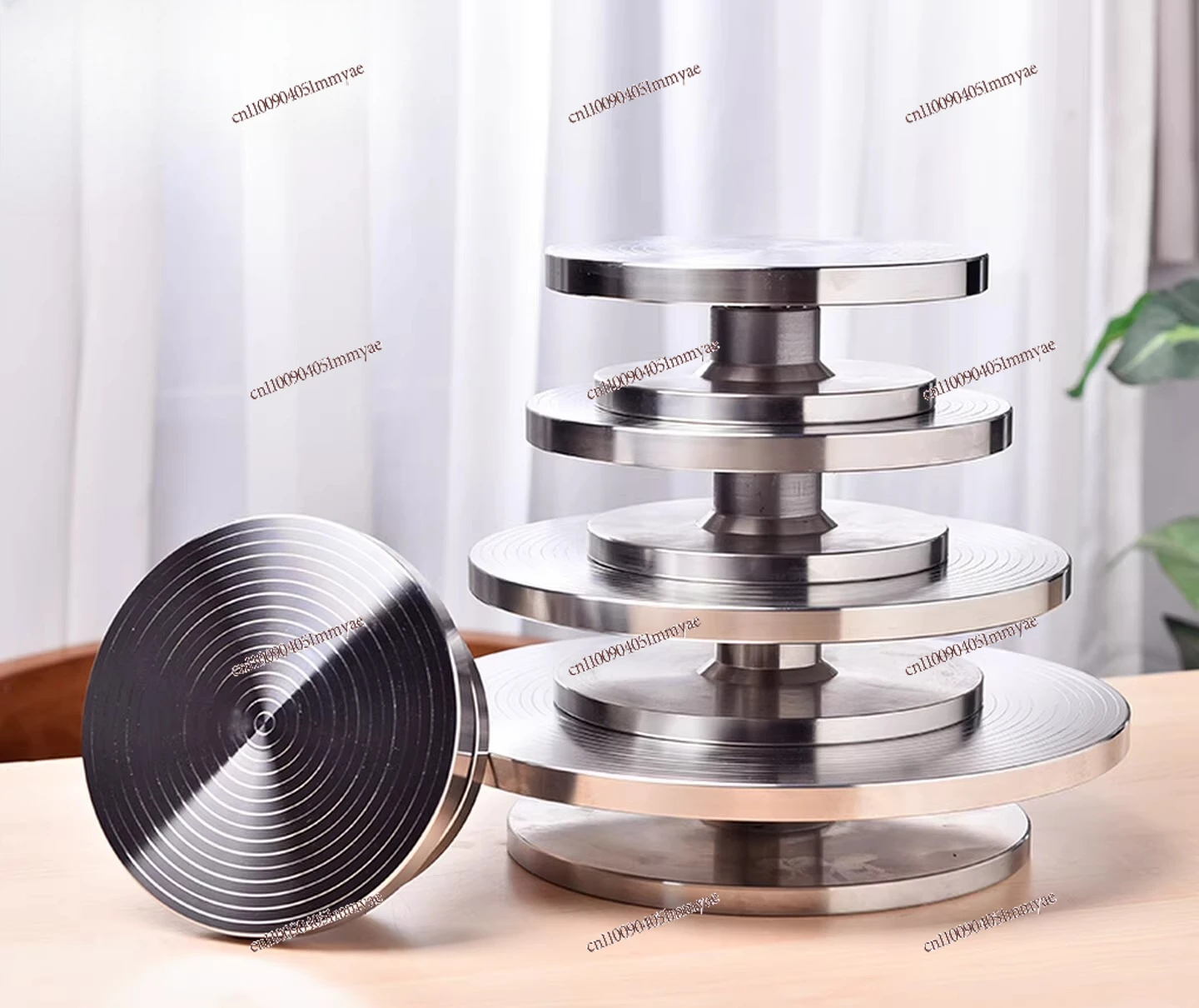 Stainless steel turntable sculpture turntable clay sculpture model piping table