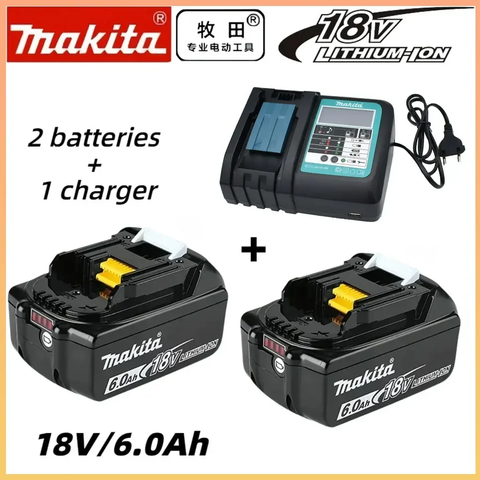 

100% Original Makita 18V Power Tool Rechargeable Battery, Replaceable LED Lithium-ion, 6.0Ah BL1860B BL1860 BL1850 BL1840 BL1830