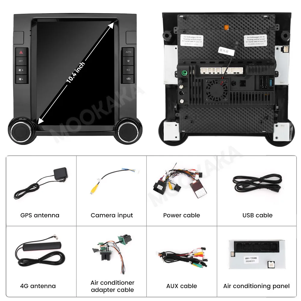 

10.4'' For Volkswagen VW Touareg 2003~2010 Carplay Android 14.0 Car Radio Multimedia Video Player Stereo Auto Navigation GPS 4G