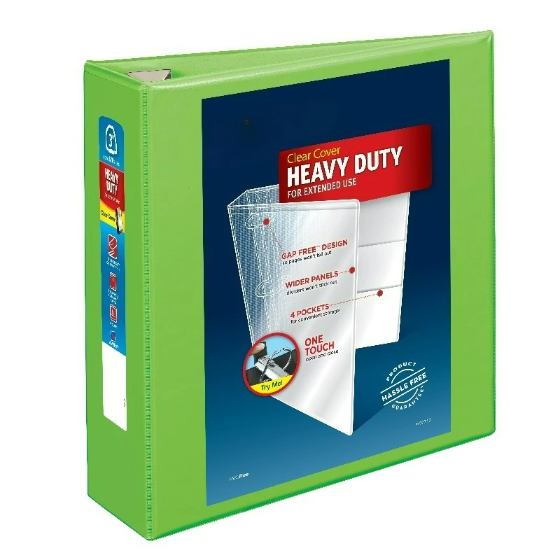 

Heavy-Duty View Binder, 3" EZD Rings, Chartreuse (79779)