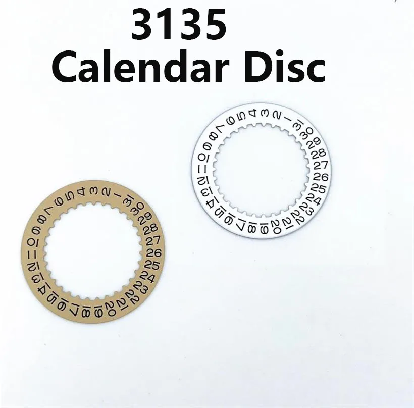 

Watch Accessories Suitable For Switzerland 3135 Movement Calendar Disc 3135 White/Gold Disc Calendar Ring Movement Repair Parts