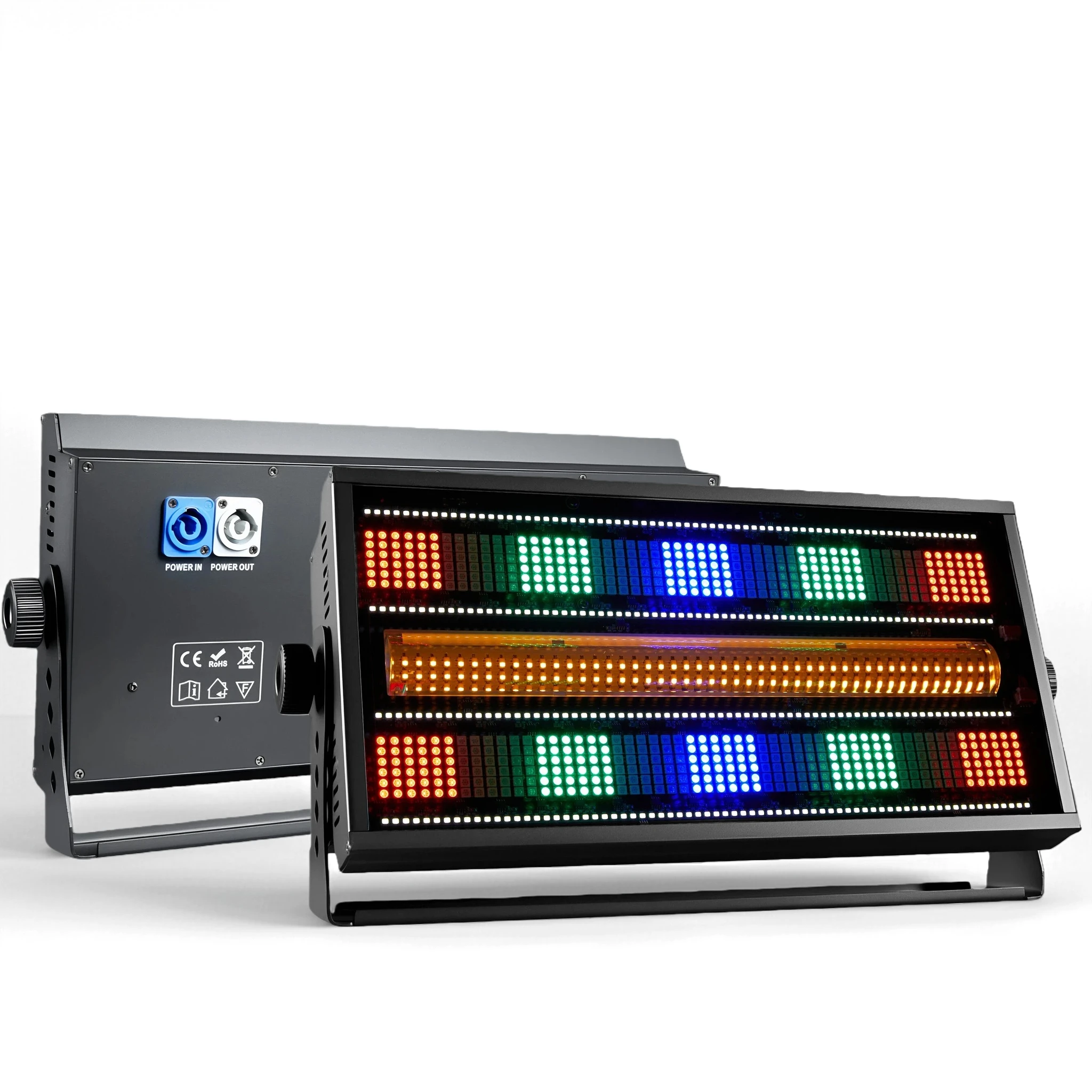 

400W RGB Strobe Light with Warm/Cold White Wall Wash 120 Zones DMX512 Control for DJ Disco Party Show Horse Lighting Effect