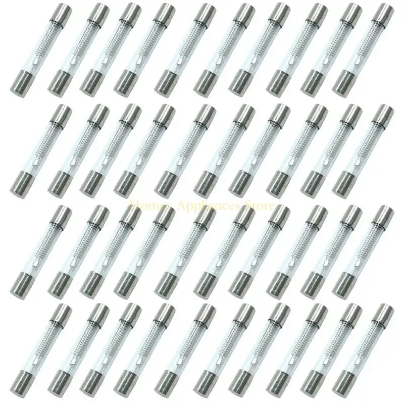 D0ab 10pieces 6x40mm Glass tubo per microonde Accessori fusibili tensione tensione