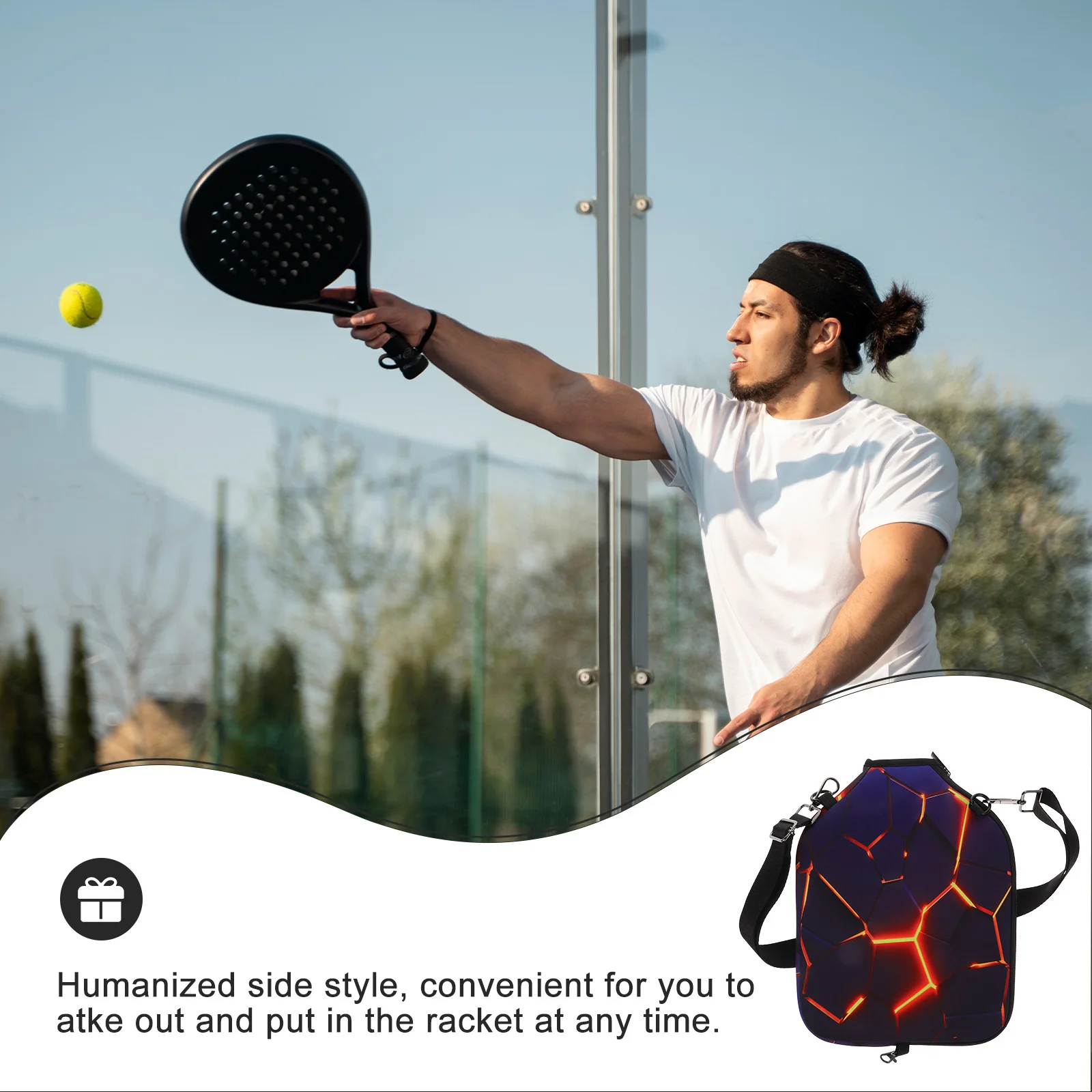 Paddle Cover Neoprene Bag Portable Outdoor Sports Paddle Storage Organizer with Side Opening and Shoulder Strap