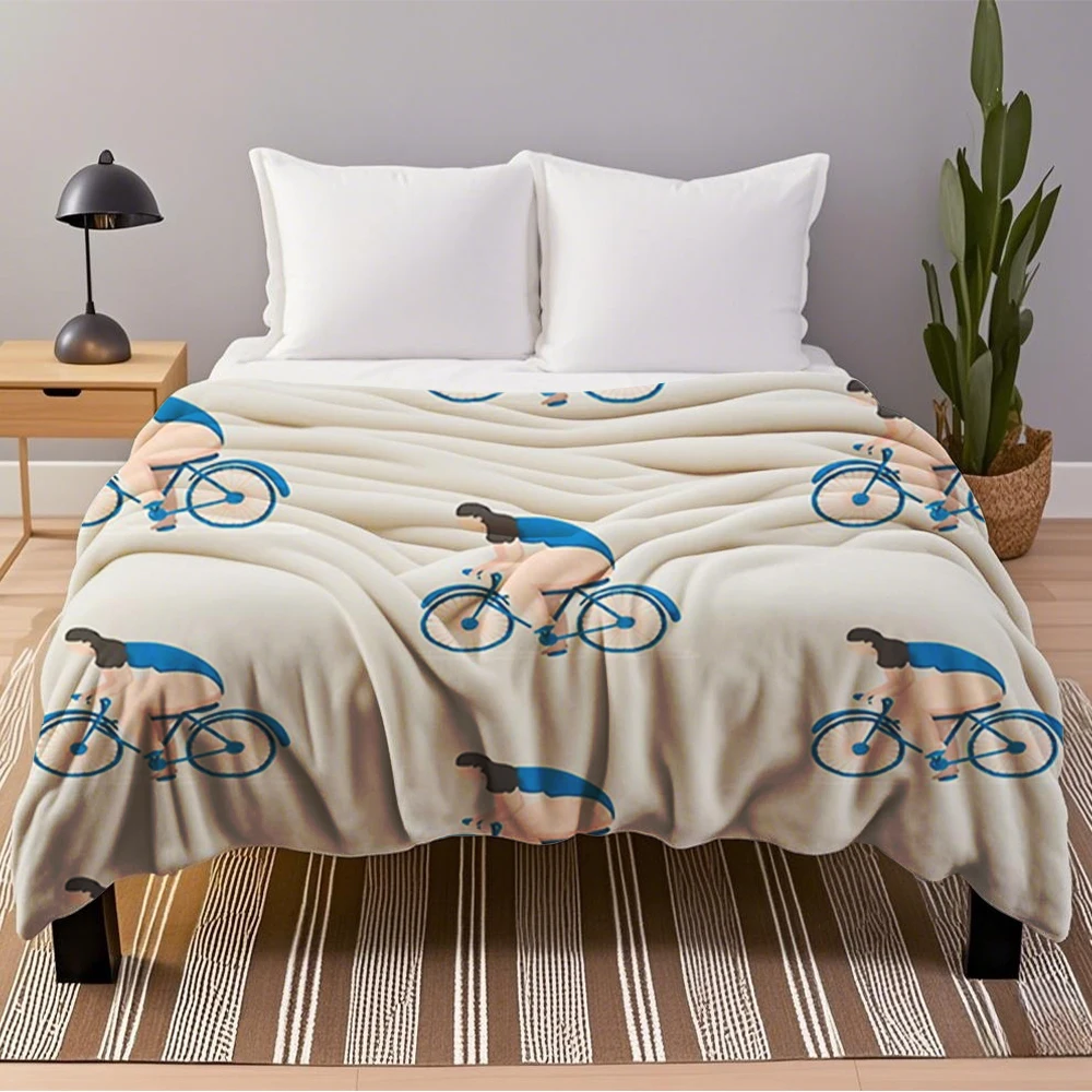 

Flannel Soft Multi-Use Blanket Cycling S Daily Use Farmhouse Rustic Microfiber Bedspread Duvet Cover Fade-Resistant Blankets
