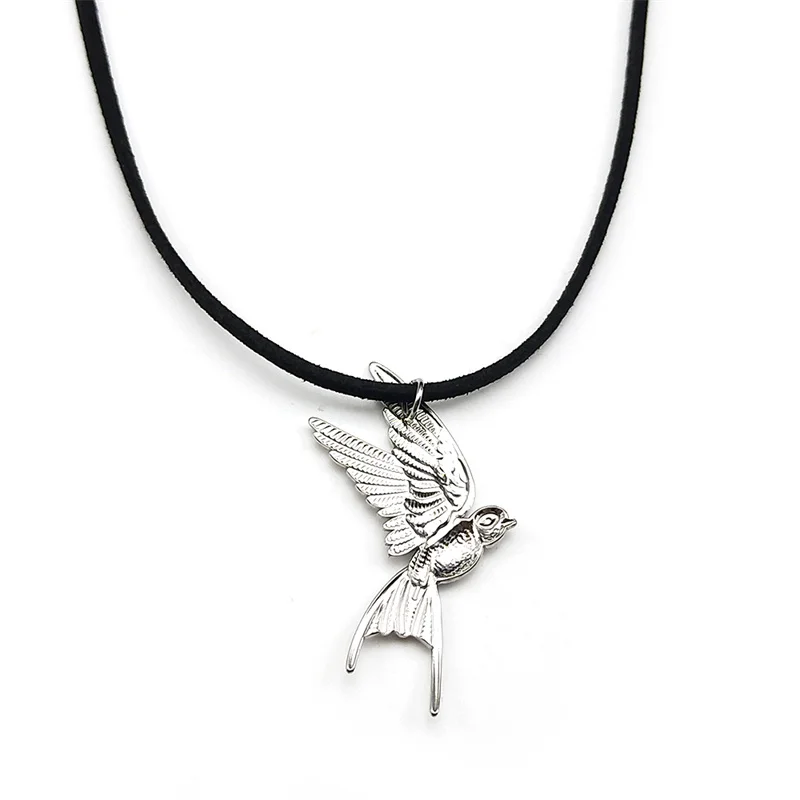 Frühling Schwalbe Hoffnung Vögel Anhänger Halskette Für Frauen Mädchen Edelstahl Silber Farbe Spezielle Kette Weibliche Schmuck Geschenke – Detail 4