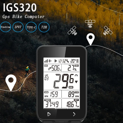 IGPSPORT IGS320 ordenador de bicicleta GPS mapa Global sin conexión odómetro de ciclismo IGS 320 soporte cambio electrónico entrenador inteligente