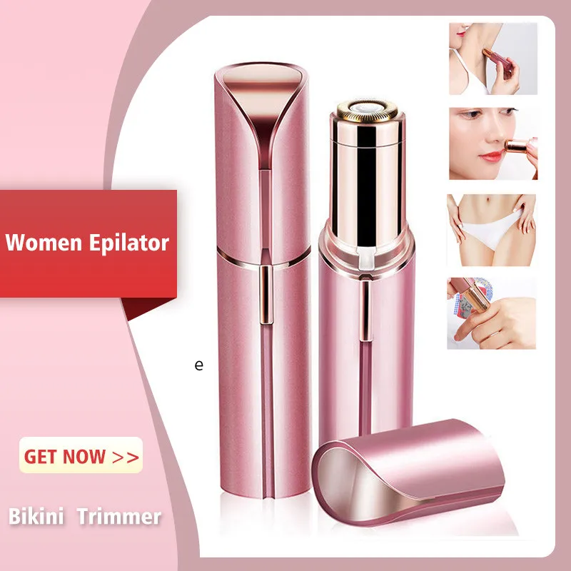 

Mini Electric Eyebrow Trimmer Epilator Lipstick Facial Hair Removal Portable Women Painless Electric Convenient Razor Tool 2024