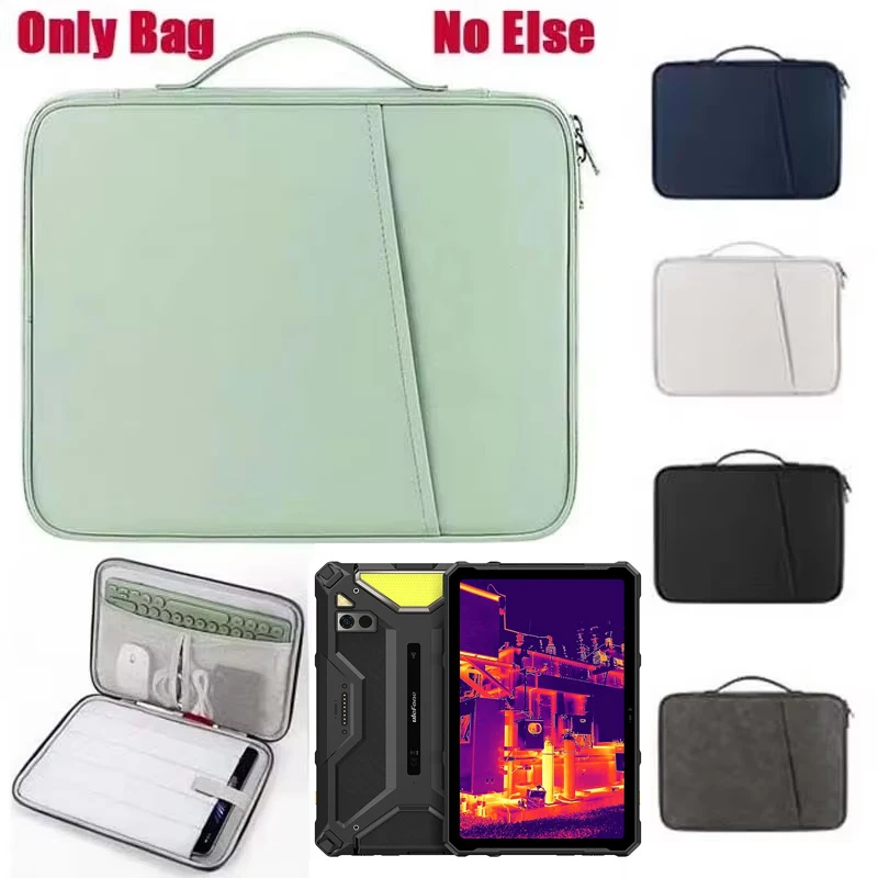 Universal Tablet Storage Bag for Ulefone Tab A12 Pro Waterproof Sleeve Anti Drop Zip Pouch Handle Carry Case Bumper