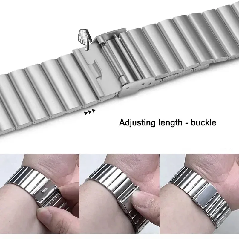 Stainless Steel Strap For Apple Watch Ultra Band 46mm 44mm 40mm 42mm 49mm 41mm 45mm Metal Link Bracelet IWatch 10 9 8 7 6 SE 5 4