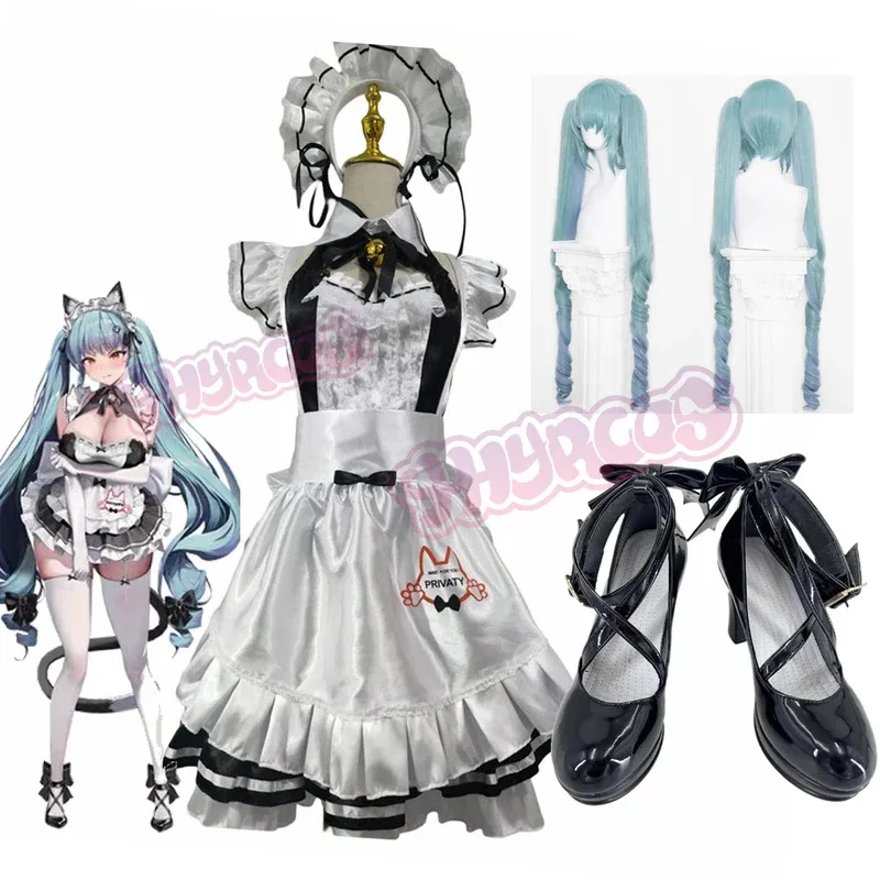 DY2025Diosa della Vittoria: Nikke Privaty Costume Cosplay Privaty Unkind Cameriera Vestito Parrucca Scarpe Lolita Scarpe Carnevale di Halloween Parte