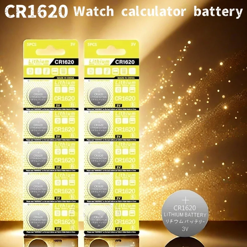 

CR1620 3V Lithium Button Battery DL1620 BR1620 ECR1620 5009LC LM1620 CR 1620 KCR1620 30mAh Coin Cell Watch Calculators Batteries