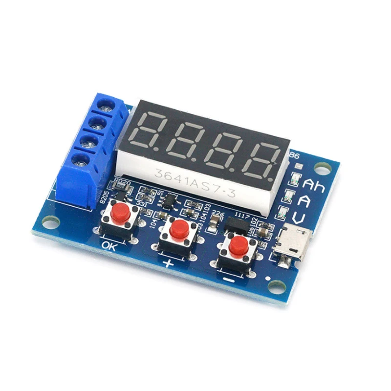 ZB2L3เครื่องทดสอบแบตเตอรี่ LED Digital Display 18650แหล่งจ่ายไฟแบตเตอรี่ลิเธียมทดสอบความต้านทานตะกั่ว-กรดความจุ Discharge เมตร