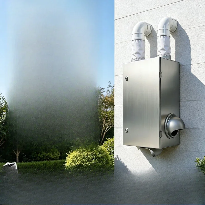 Fresh air two-way flow full heat exchange fresh air fan, outdoor ductless household wall-mounted fresh air system ventilation to