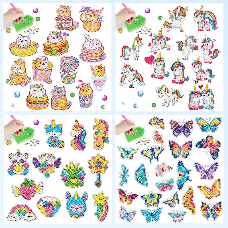 

Diamond StickerDIY Diamonds Art Mosaic Stickers Diamonds Painting Stickers Cute Cartoon Pattern for Kids Gift Rewards Home Decor