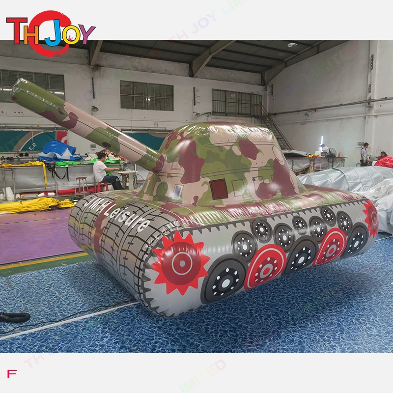 Fast Air Shipping 6x3m Outdoor Inflatable Advertising Tank Model Inflatable CS Games bunker Tank