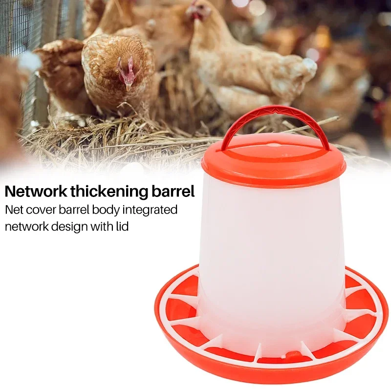 1/3/5/9Kg Automatic Chicken Feeder Bucket Rooster Hen Feeding Device, Farm Animal Poultry Quail Pigeon Feeding Supplies 1 Pc