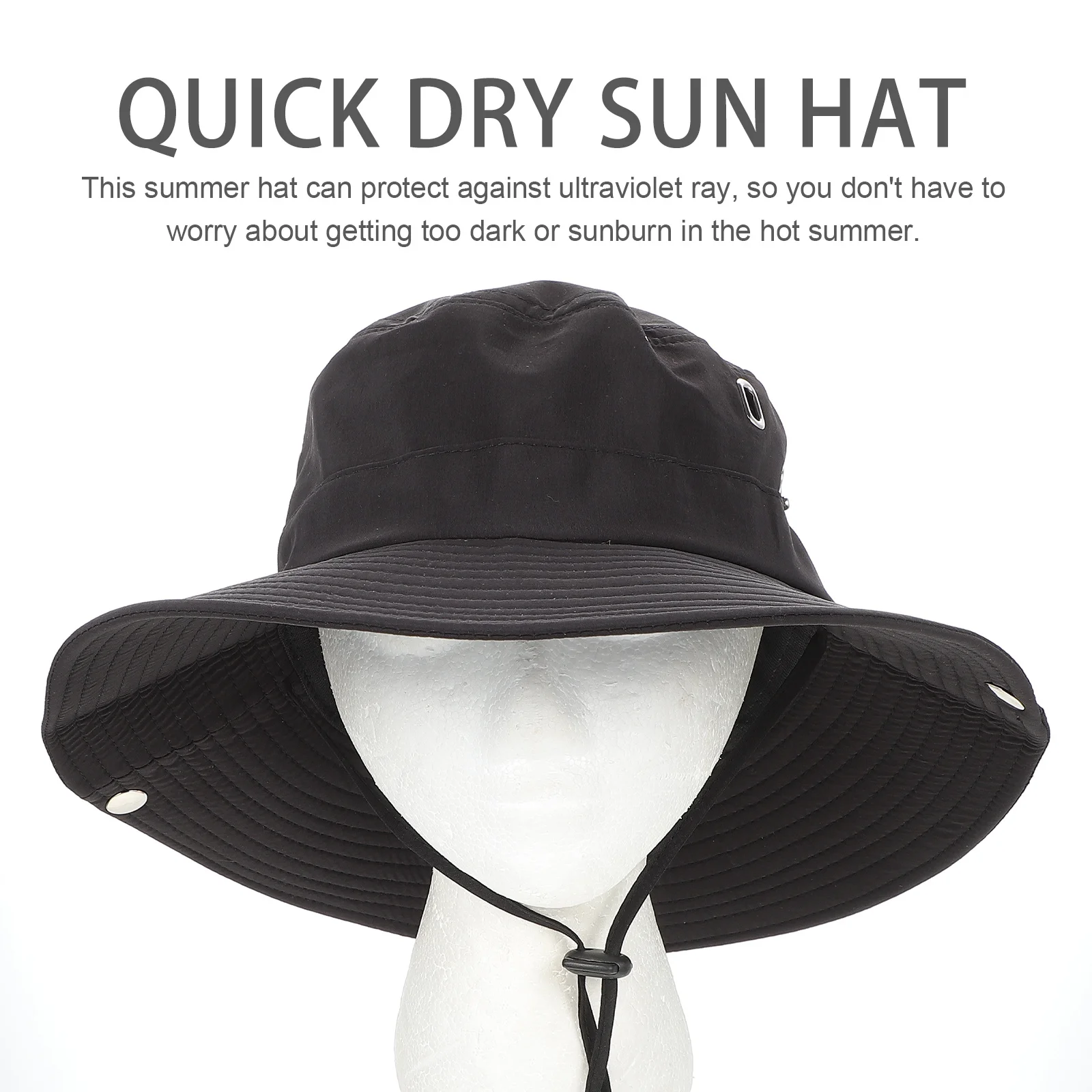 

Men's Adjustable Wide Brim Sun Hat for Uv Protection Quick Dry Beach Fishing Bucket Hat Outdoor Travel Summer Head Cover