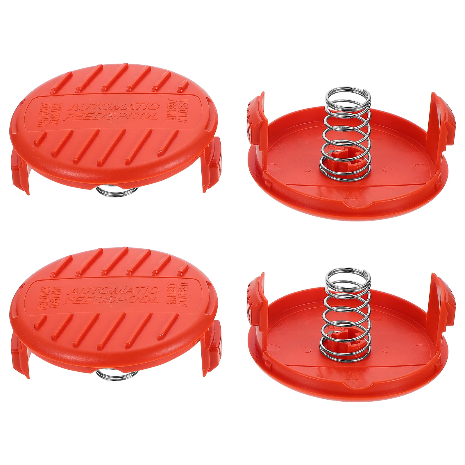 

4 set 4 Sets Lawn Mower Accessories Durable Spool Cap Garden Trimmer Springs Plastic Material Replacement Parts Outdoor Garden