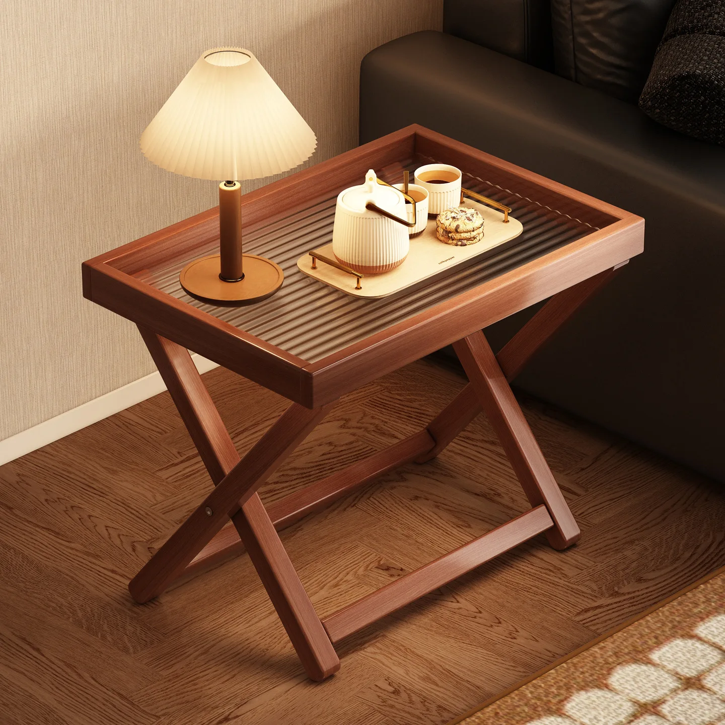 

Folding table household sofa side table mini living room coffee table stand balcony side simple corner